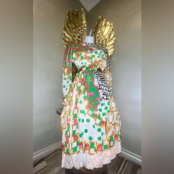 Stunning Don Elliot Vintage 80s Dress Baroque Design - Picture 3 of 16